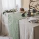 Stone Washed Linen Runner GREEN